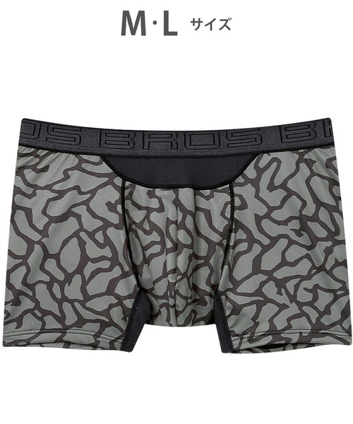 BROS by WACOALMEN（ブロスバイワコールメン）の「「ダブルエアスルータイプ」　ボクサーパンツ（ボクサーパンツ・メンズ・ブラック/サックスブルー/グリーン/レッド/エメラルド/ブラウン/グレー/ワインレッド/スモークピンク/ブルー/ネイビー/オレンジ/オリーブ/グレイッシュブルー/ベージュ/ライトブラウン/ライトグレー・M/L）」の5枚目の写真