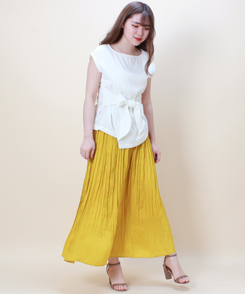 TRUDEA(トルディア)の「麻調ウエストリボンブラウス(シャツ/ブラウス・レディース・ブラック/レッド/ベージュ/ホワイト/サックスブルー/ミント・MEDIUM/LARGE)」の13枚目の写真