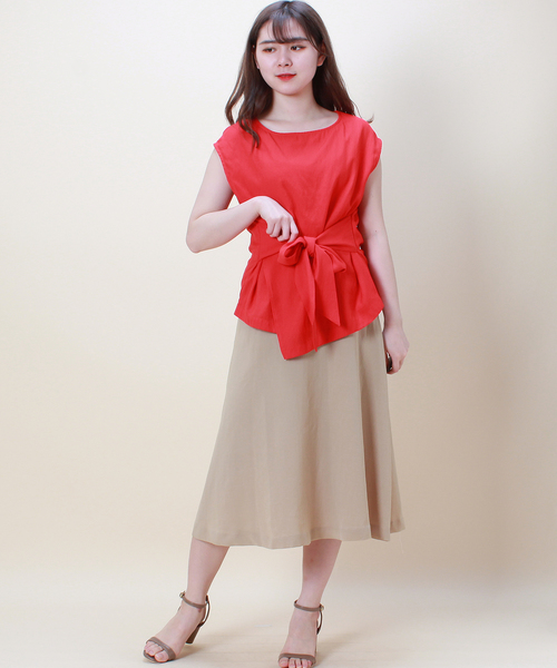 TRUDEA(トルディア)の「麻調ウエストリボンブラウス(シャツ/ブラウス・レディース・ブラック/レッド/ベージュ/ホワイト/サックスブルー/ミント・MEDIUM/LARGE)」の20枚目の写真