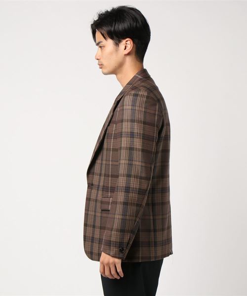 salvy;（サヴィー）の「【salvy;】DADDY CHECK CLASSIC JKT（テーラードジャケット・メンズ・ブラウン・2）」の4枚目の写真