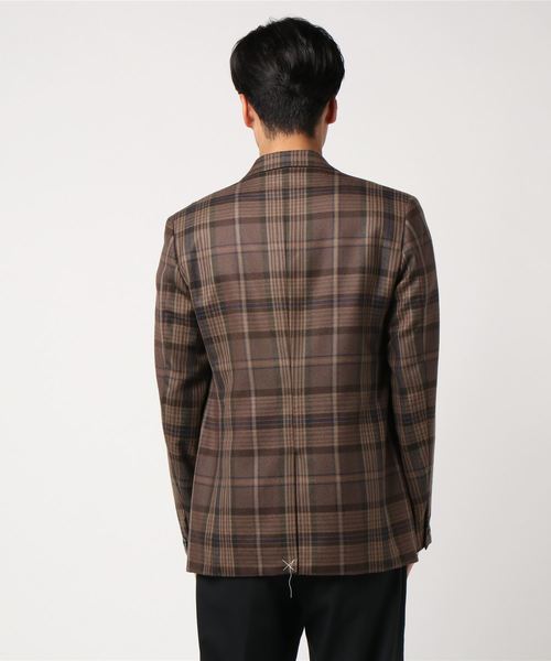 salvy;（サヴィー）の「【salvy;】DADDY CHECK CLASSIC JKT（テーラードジャケット・メンズ・ブラウン・2）」の2枚目の写真