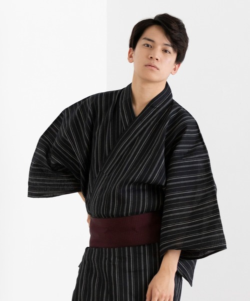 KYOETSU（キョウエツ）の「メンズ しじら浴衣 4点セット ( 浴衣 + 帯 + 下駄 + 腰紐 )（浴衣・メンズ・ブラック系その他/グレー系その他/ブルー系その他/ブラック系その他2/ブラック系その他3/ブラック/ブラック系その他4/ブルー系その他3/ブルー系その他2/ブラック系その他6/ブルー系その他5/ブルー/ブルー系その他4/グレー系その他2/ブラック系その他7/グレー系その他3/ブルー系その他7/ブルー系その他6/ブラック系その他5/グレー/サックスブルー系/サックスブルー系6/サックスブルー系3/サックスブルー系4/サックスブルー系5/サックスブルー系2/その他/その他1/その他2・LL/L/M）」の8枚目の写真