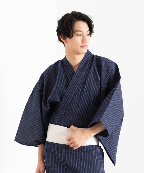 KYOETSU（キョウエツ）の「メンズ しじら浴衣 4点セット ( 浴衣 + 帯 + 下駄 + 腰紐 )（浴衣・メンズ・ブラック系その他/グレー系その他/ブルー系その他/ブラック系その他2/ブラック系その他3/ブラック/ブラック系その他4/ブルー系その他3/ブルー系その他2/ブラック系その他6/ブルー系その他5/ブルー/ブルー系その他4/グレー系その他2/ブラック系その他7/グレー系その他3/ブルー系その他7/ブルー系その他6/ブラック系その他5/グレー/サックスブルー系/サックスブルー系6/サックスブルー系3/サックスブルー系4/サックスブルー系5/サックスブルー系2/その他/その他1/その他2・LL/L/M）」の17枚目の写真