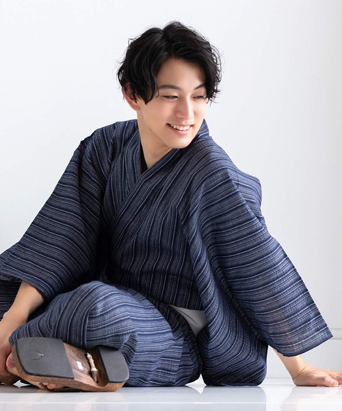 KYOETSU（キョウエツ）の「メンズ しじら浴衣 4点セット ( 浴衣 + 帯 + 下駄 + 腰紐 )（浴衣・メンズ・ブラック系その他/グレー系その他/ブルー系その他/ブラック系その他2/ブラック系その他3/ブラック/ブラック系その他4/ブルー系その他3/ブルー系その他2/ブラック系その他6/ブルー系その他5/ブルー/ブルー系その他4/グレー系その他2/ブラック系その他7/グレー系その他3/ブルー系その他7/ブルー系その他6/ブラック系その他5/グレー/サックスブルー系/サックスブルー系6/サックスブルー系3/サックスブルー系4/サックスブルー系5/サックスブルー系2/その他/その他1/その他2・LL/L/M）」の18枚目の写真