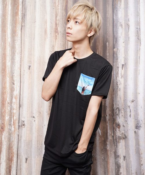 おしゃれスタ（オシャレスタ）の「プリントポケットアクセントクルーネックTシャツ(KU)（Tシャツ/カットソー・メンズ・A/B/C/D/E・M/L）」の9枚目の写真