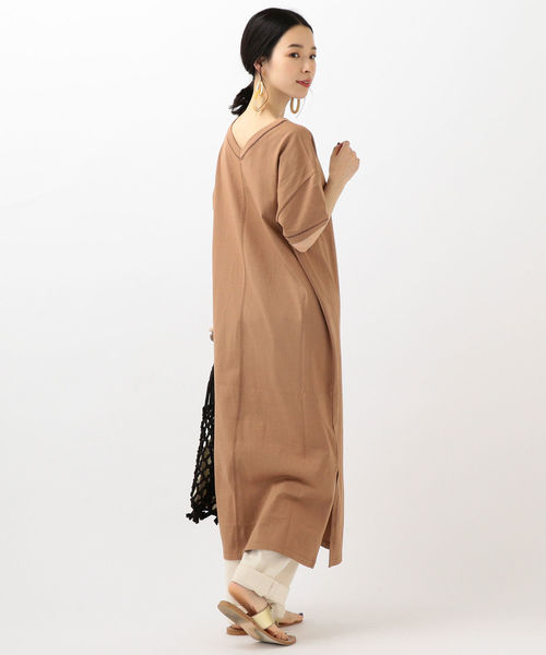 SHIPS（シップス）の「USAコットンハシゴレースワンピース（ワンピース・レディース・ブラック/ブルー/キャメル・ONE SIZE）」の3枚目の写真