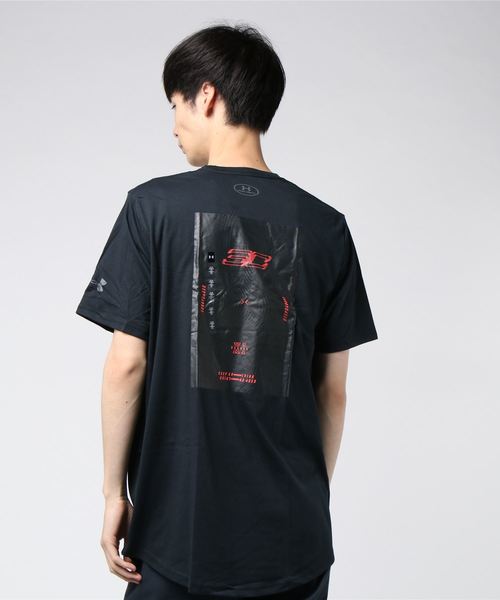 UNDER ARMOUR（アンダーアーマー）の「メンズバスケットボールTシャツ / SC30 エボリューション ショートスリーブ? Tシャツ（Tシャツ/カットソー・メンズ・ブラック×レッド/ホワイト×ブラック・SM/XL/LG/MD/XXL）」の10枚目の写真