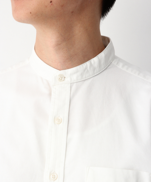 GLOBAL WORK（グローバルワーク）の「オックスフォードバンドカラー/837124（シャツ/ブラウス・メンズ・ホワイト/ブラウン/サックスブルー・SMALL/MEDIUM/LARGE/X-LARGE）」の19枚目の写真