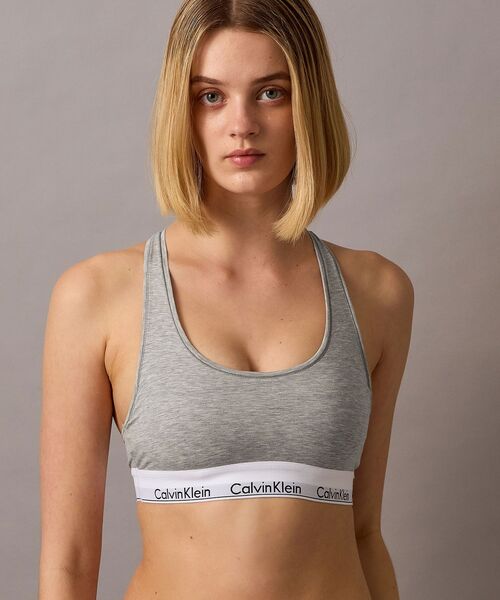 Calvin Klein Underwear(カルバンクラインアンダーウェア)の「ブラレット(2枚パック) - Icon Cotton Modal ブラレット(ブラジャー・レディース・ブラック/ヘザーグレー/ブラック系その他2・S/M/L/XL)」の17枚目の写真