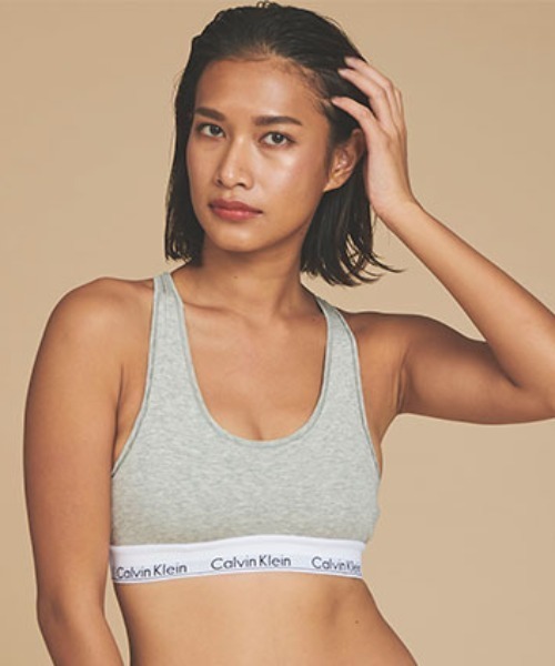 Calvin Klein Underwear(カルバンクラインアンダーウェア)の「ブラレット(2枚パック) - Icon Cotton Modal ブラレット(ブラジャー・レディース・ブラック/ヘザーグレー/ブラック系その他2・S/M/L/XL)」の6枚目の写真