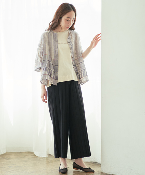 PUAL CE CIN（ピュアルセシン）の「ワイドリブワイドパンツ（その他パンツ・レディース・チャコールグレー/ブラック/ベージュ/ネイビー・FREE）」の20枚目の写真