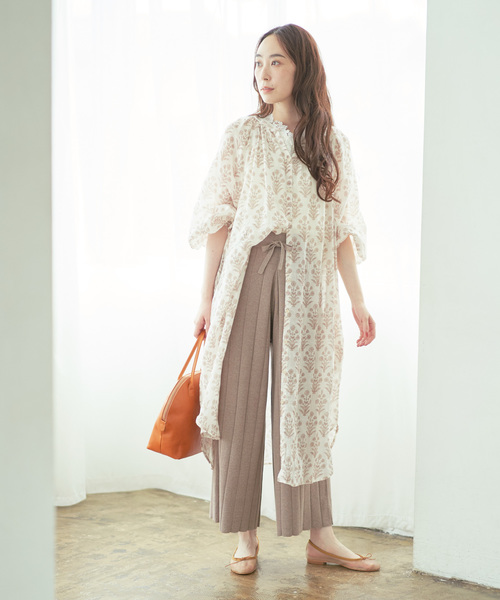 PUAL CE CIN（ピュアルセシン）の「ワイドリブワイドパンツ（その他パンツ・レディース・チャコールグレー/ブラック/ベージュ/ネイビー・FREE）」の19枚目の写真