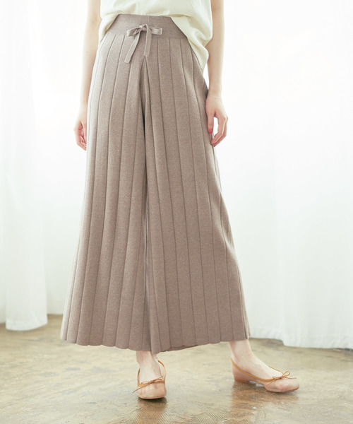 PUAL CE CIN（ピュアルセシン）の「ワイドリブワイドパンツ（その他パンツ・レディース・チャコールグレー/ブラック/ベージュ/ネイビー・FREE）」の13枚目の写真