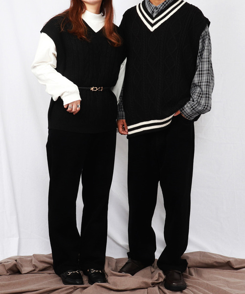 PairPair（ペアペア）の「コーデュロイハイウエストパンツ（その他パンツ・レディース・ブラック/ダークブラウン/アイボリー/モカ・SMALL/MEDIUM/LARGE）」の9枚目の写真