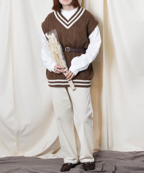 PairPair（ペアペア）の「コーデュロイハイウエストパンツ（その他パンツ・レディース・ブラック/ダークブラウン/アイボリー/モカ・SMALL/MEDIUM/LARGE）」の11枚目の写真