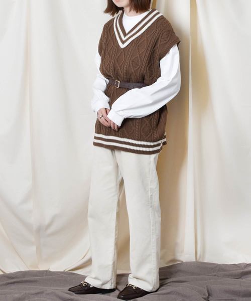 PairPair（ペアペア）の「コーデュロイハイウエストパンツ（その他パンツ・レディース・ブラック/ダークブラウン/アイボリー/モカ・SMALL/MEDIUM/LARGE）」の12枚目の写真