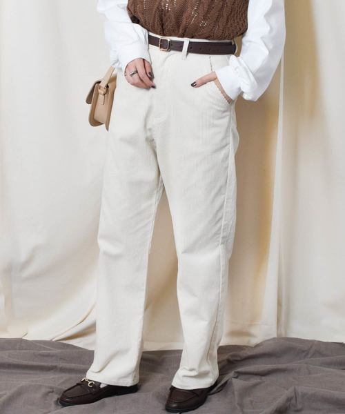 PairPair（ペアペア）の「コーデュロイハイウエストパンツ（その他パンツ・レディース・ブラック/ダークブラウン/アイボリー/モカ・SMALL/MEDIUM/LARGE）」の14枚目の写真