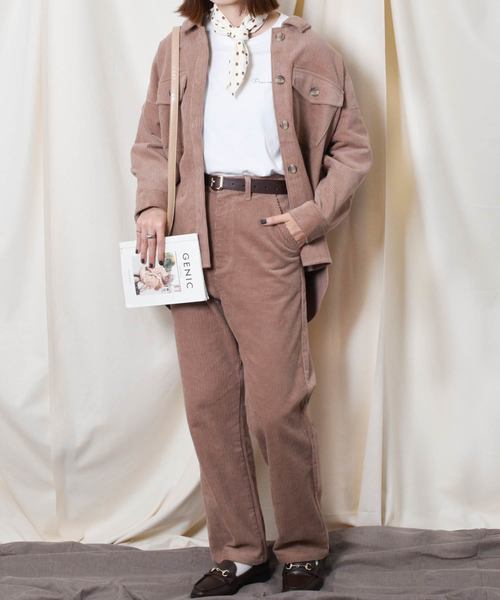 PairPair（ペアペア）の「コーデュロイハイウエストパンツ（その他パンツ・レディース・ブラック/ダークブラウン/アイボリー/モカ・SMALL/MEDIUM/LARGE）」の17枚目の写真