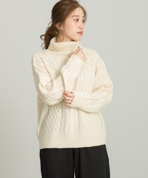 Ambre Neige | ケーブルタートルニット【WEB/EC限定商品】(ニット/セーター)