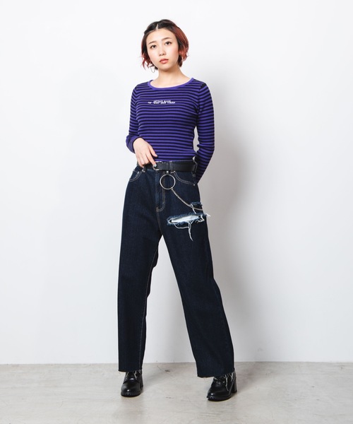 WEGO（ウィゴー）の「WEGO/ウォレットチェーンリング付きベルト（ベルト・レディース・ブラック・FREE）」の7枚目の写真