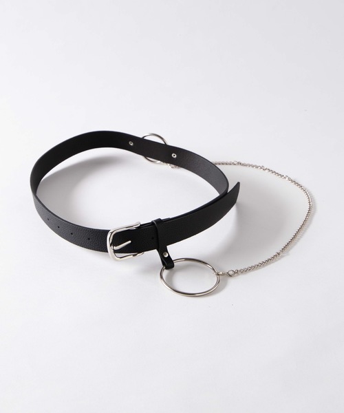 WEGO（ウィゴー）の「WEGO/ウォレットチェーンリング付きベルト（ベルト・レディース・ブラック・FREE）」の3枚目の写真