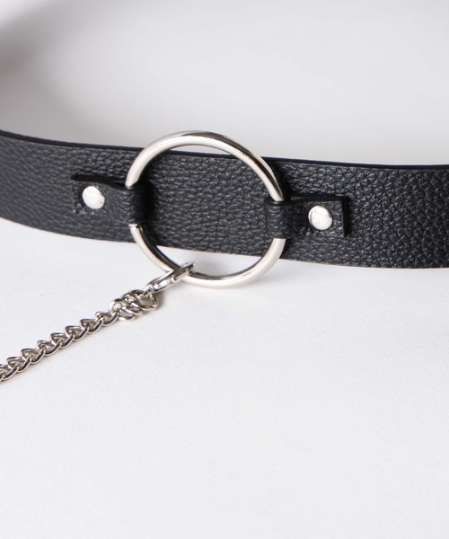WEGO（ウィゴー）の「WEGO/ウォレットチェーンリング付きベルト（ベルト・レディース・ブラック・FREE）」の4枚目の写真