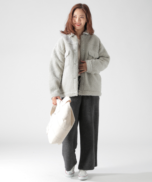 BAYFLOW(ベイフロー)の「ボアショートブルゾン(ブルゾン・レディース・キャメル/グレー・SMALL/MEDIUM)」の19枚目の写真