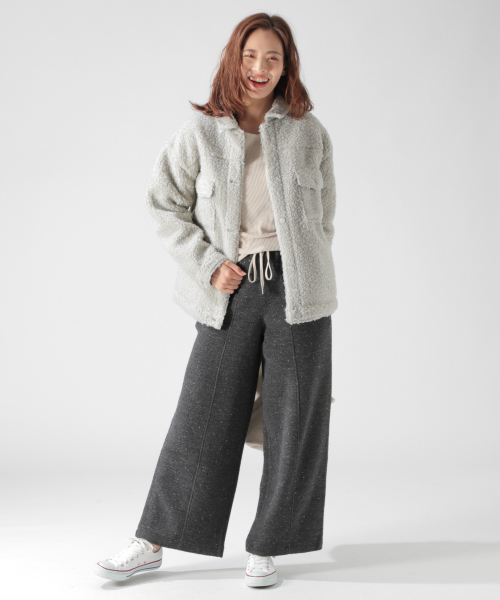 BAYFLOW(ベイフロー)の「ボアショートブルゾン(ブルゾン・レディース・キャメル/グレー・SMALL/MEDIUM)」の14枚目の写真