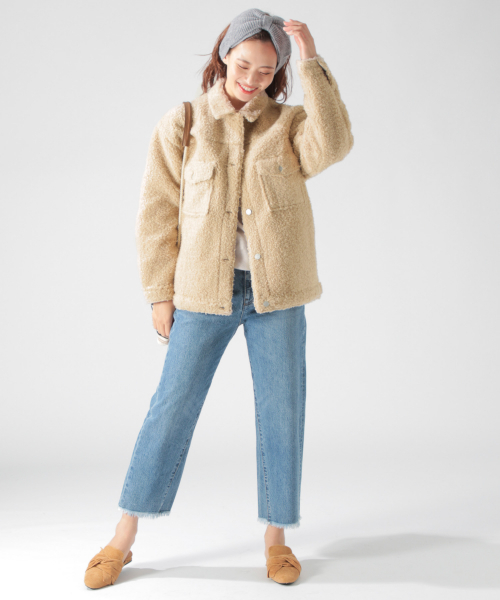 BAYFLOW(ベイフロー)の「ボアショートブルゾン(ブルゾン・レディース・キャメル/グレー・SMALL/MEDIUM)」の12枚目の写真