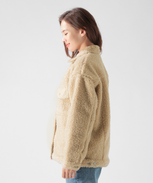 BAYFLOW(ベイフロー)の「ボアショートブルゾン(ブルゾン・レディース・キャメル/グレー・SMALL/MEDIUM)」の15枚目の写真