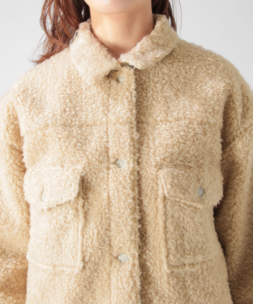 BAYFLOW(ベイフロー)の「ボアショートブルゾン(ブルゾン・レディース・キャメル/グレー・SMALL/MEDIUM)」の13枚目の写真