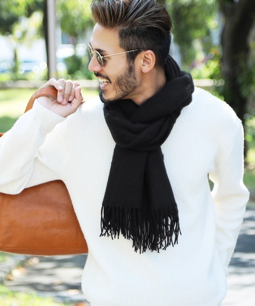 jiggys shop（ジギーズショップ）の「チェック柄 ＆ 無地 大判 ストール マフラー（マフラー・メンズ・その他1/その他2/その他3/その他4/その他5/その他6/その他7/その他8/その他9/その他10/その他11/その他12/その他13/その他14/その他16/その他17/その他19/その他20/その他21/その他22/その他23/その他24/その他25/その他26/その他27/その他28/その他29/その他31/その他32/その他30・FREE）」の2枚目の写真