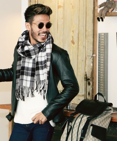 jiggys shop（ジギーズショップ）の「チェック柄 ＆ 無地 大判 ストール マフラー（マフラー・メンズ・その他1/その他2/その他3/その他4/その他5/その他6/その他7/その他8/その他9/その他10/その他11/その他12/その他13/その他14/その他16/その他17/その他19/その他20/その他21/その他22/その他23/その他24/その他25/その他26/その他27/その他28/その他29/その他31/その他32/その他30・FREE）」の12枚目の写真