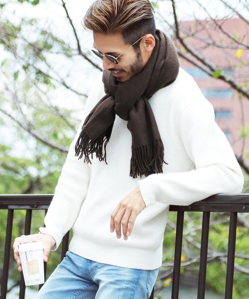 jiggys shop（ジギーズショップ）の「チェック柄 ＆ 無地 大判 ストール マフラー（マフラー・メンズ・その他1/その他2/その他3/その他4/その他5/その他6/その他7/その他8/その他9/その他10/その他11/その他12/その他13/その他14/その他16/その他17/その他19/その他20/その他21/その他22/その他23/その他24/その他25/その他26/その他27/その他28/その他29/その他31/その他32/その他30・FREE）」の13枚目の写真