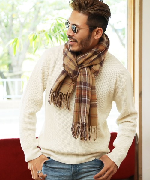 jiggys shop（ジギーズショップ）の「チェック柄 ＆ 無地 大判 ストール マフラー（マフラー・メンズ・その他1/その他2/その他3/その他4/その他5/その他6/その他7/その他8/その他9/その他10/その他11/その他12/その他13/その他14/その他16/その他17/その他19/その他20/その他21/その他22/その他23/その他24/その他25/その他26/その他27/その他28/その他29/その他31/その他32/その他30・FREE）」の17枚目の写真