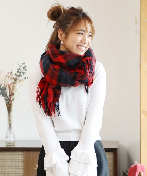 jiggys shop（ジギーズショップ）の「チェック柄 ＆ 無地 大判 ストール マフラー（マフラー・メンズ・その他1/その他2/その他3/その他4/その他5/その他6/その他7/その他8/その他9/その他10/その他11/その他12/その他13/その他14/その他16/その他17/その他19/その他20/その他21/その他22/その他23/その他24/その他25/その他26/その他27/その他28/その他29/その他31/その他32/その他30・FREE）」の20枚目の写真