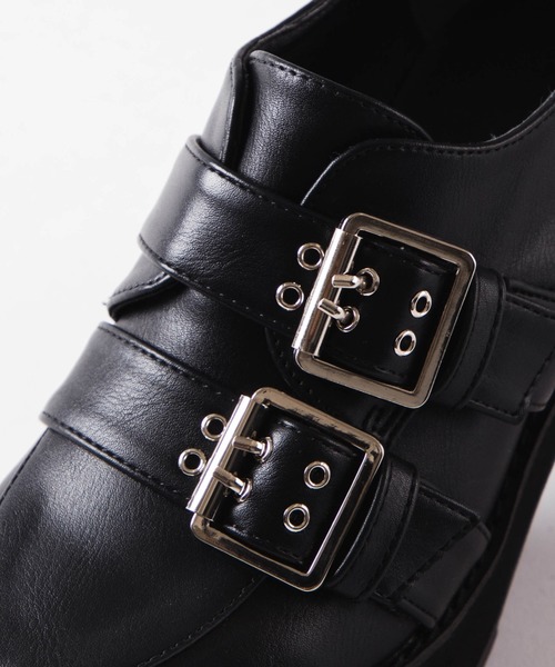 WEGO（ウィゴー）の「WEGO/ハトメベルト厚底ヒールシューズ（その他シューズ・レディース・ブラック/ブラック系その他/ワイン・MEDIUM/LARGE）」の10枚目の写真