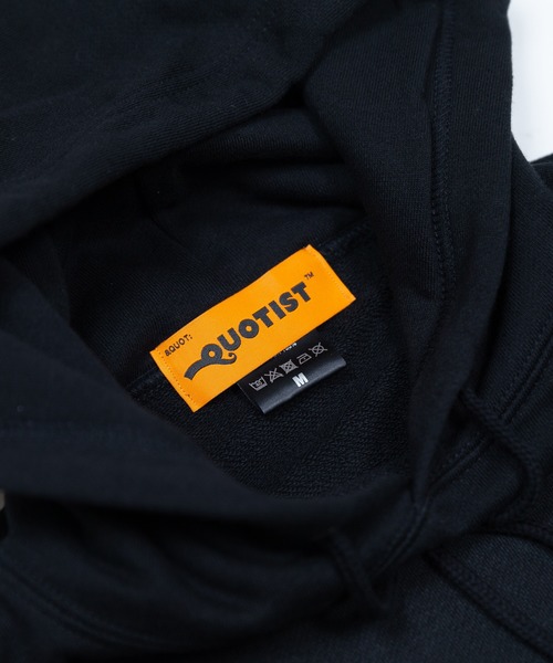QUOTIST(クオティスト)の「QUOT! HOODIE(パーカー・メンズ・ブラック・MEDIUM/LARGE/X-LARGE)」の5枚目の写真