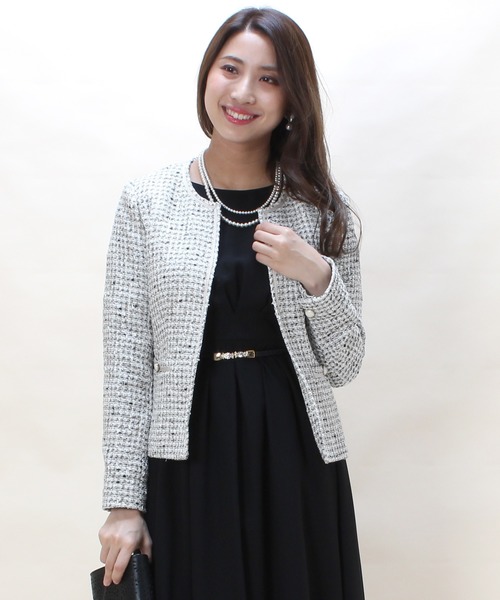 Mixツイード ジャケット ノーカラージャケット Trudea トルディア のファッション通販 Zozotown