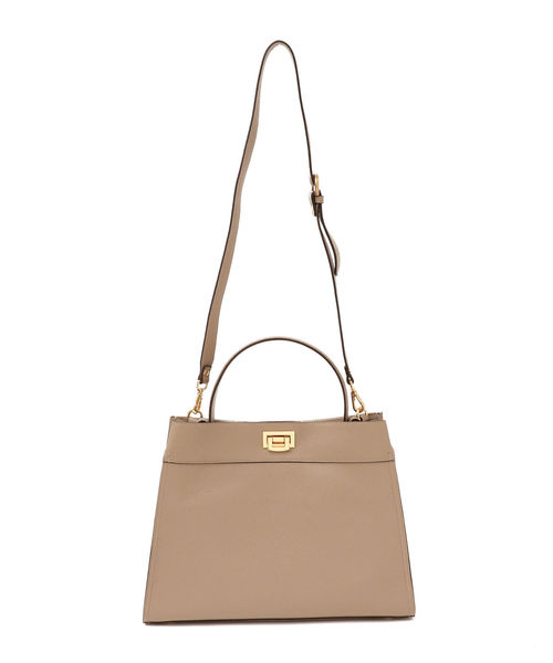 SHIPS（シップス）の「CAROL J.:2WAYハンドルトート (M)（ショルダーバッグ・レディース・グレー/オフホワイト・ONE SIZE）」の5枚目の写真