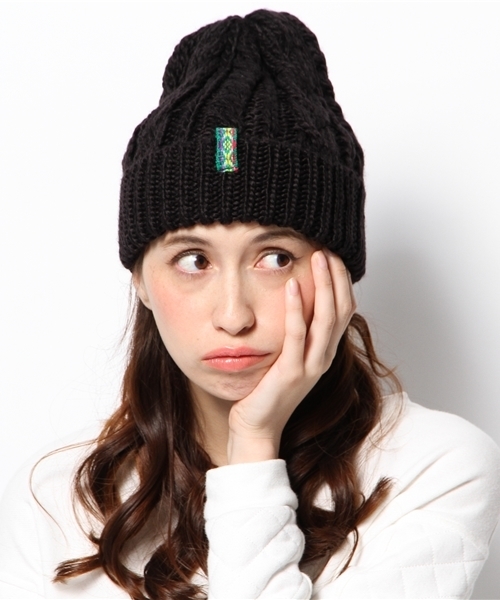 チチカカ（チチカカ）の「ペルーテープニッティングキャップ（ニットキャップ/ビーニー・レディース・ブルーグリーン/マスタード/ブラック/ベージュ/ネイビー・FREE）」の10枚目の写真