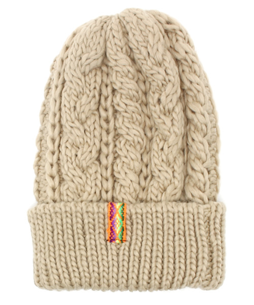 チチカカ（チチカカ）の「ペルーテープニッティングキャップ（ニットキャップ/ビーニー・レディース・ブルーグリーン/マスタード/ブラック/ベージュ/ネイビー・FREE）」の13枚目の写真