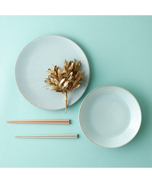 美濃焼 彩り 深プレート ライトブルー（食器）｜Francfranc（フラン