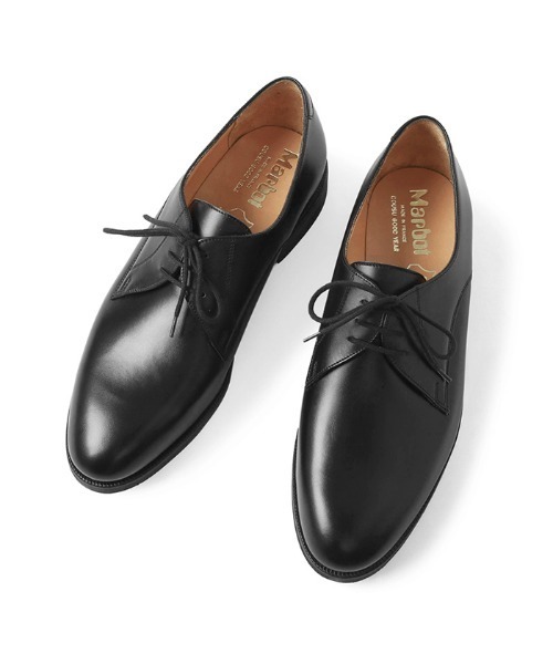 MILITARY（ミリタリー）の「実物 新品 フランス軍 MARBOT社製 レザー オフィサーシューズ（ドレスシューズ・メンズ・ブラック・44/46/45/43/42/41）」の5枚目の写真