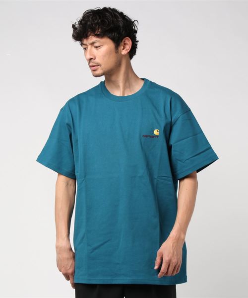 Carhartt WIP(カーハートダブリューアイピー)の「S/S AMERICAN SCRIPT T-SHIRT(Tシャツ/カットソー・メンズ・ホワイト/ブラック/ブラウン/サックスブルー/アッシュ・SMALL/MEDIUM/LARGE/X-LARGE/XX-LARGE/X-SMALL)」の5枚目の写真