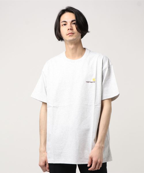 Carhartt WIP(カーハートダブリューアイピー)の「S/S AMERICAN SCRIPT T-SHIRT(Tシャツ/カットソー・メンズ・ホワイト/ブラック/ブラウン/サックスブルー/アッシュ・SMALL/MEDIUM/LARGE/X-LARGE/XX-LARGE/X-SMALL)」の4枚目の写真
