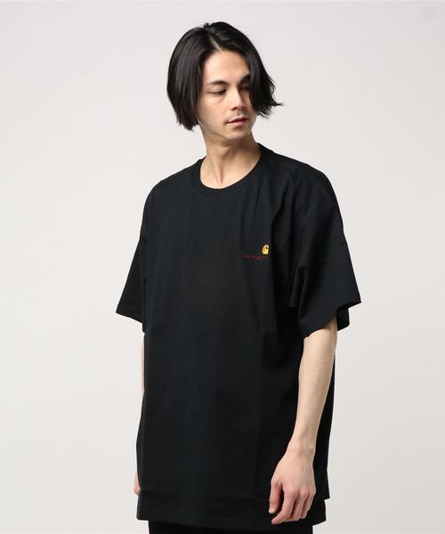 Carhartt WIP(カーハートダブリューアイピー)の「S/S AMERICAN SCRIPT T-SHIRT(Tシャツ/カットソー・メンズ・ホワイト/ブラック/ブラウン/サックスブルー/アッシュ・SMALL/MEDIUM/LARGE/X-LARGE/XX-LARGE/X-SMALL)」の3枚目の写真