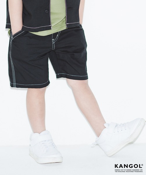 KANGOL（カンゴール）の「【KANGOL×RADCHAP】 ワークショートパンツ（その他パンツ・キッズ・オレンジ/ブラック・100cm/110cm/90cm/120cm/130cm/150cm/140cm）」の6枚目の写真