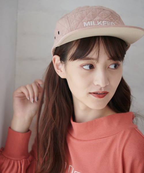 MILKFED.（ミルクフェド）の「QUILTED JET CAP（キャップ・レディース・ライトピンク/ベージュ/ブラック・ONE SIZE）」の7枚目の写真