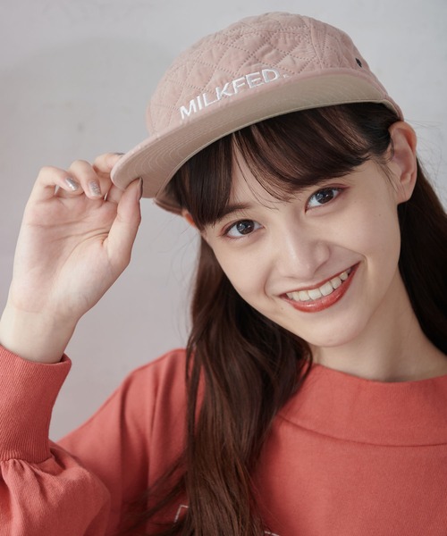 MILKFED.（ミルクフェド）の「QUILTED JET CAP（キャップ・レディース・ライトピンク/ベージュ/ブラック・ONE SIZE）」の12枚目の写真